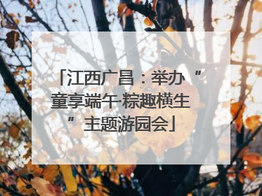 江西广昌：举办“童享端午·粽趣横生”主题游园会